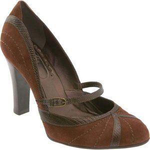 Cole Haan Rafael Mary Jane brown suede heel pump